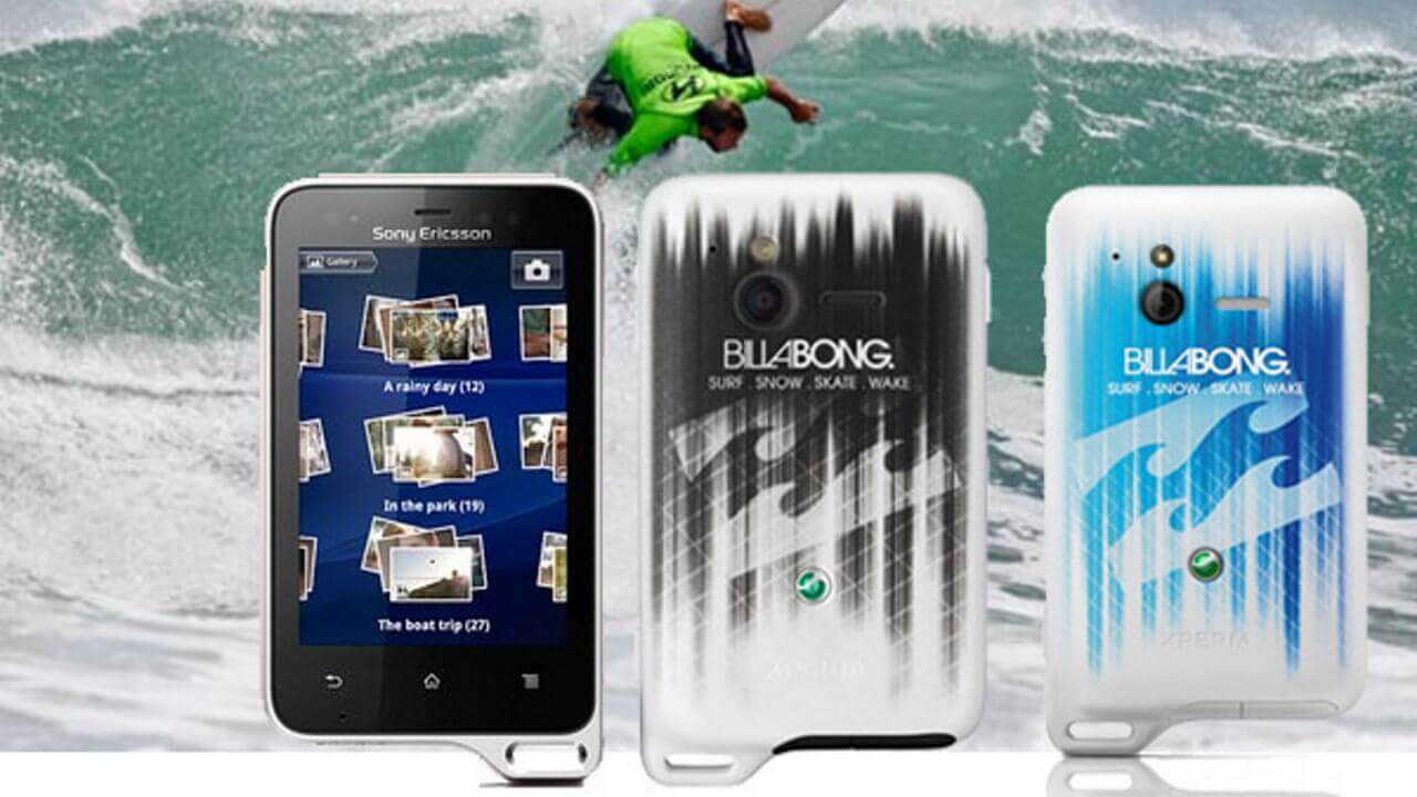 「Xperia Active Billabong Edition（ST17i）」のバッテリーカバーは3色