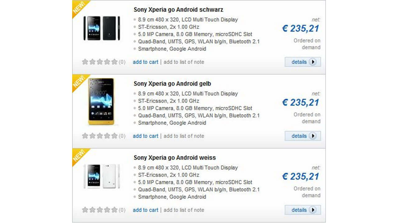 「Xperia Go（ST27i）」に動きあり！！