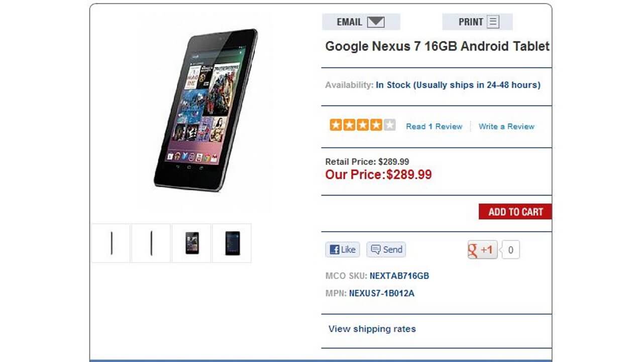 「Nexus 7」16GBの在庫がいろんなSHOPで復活中