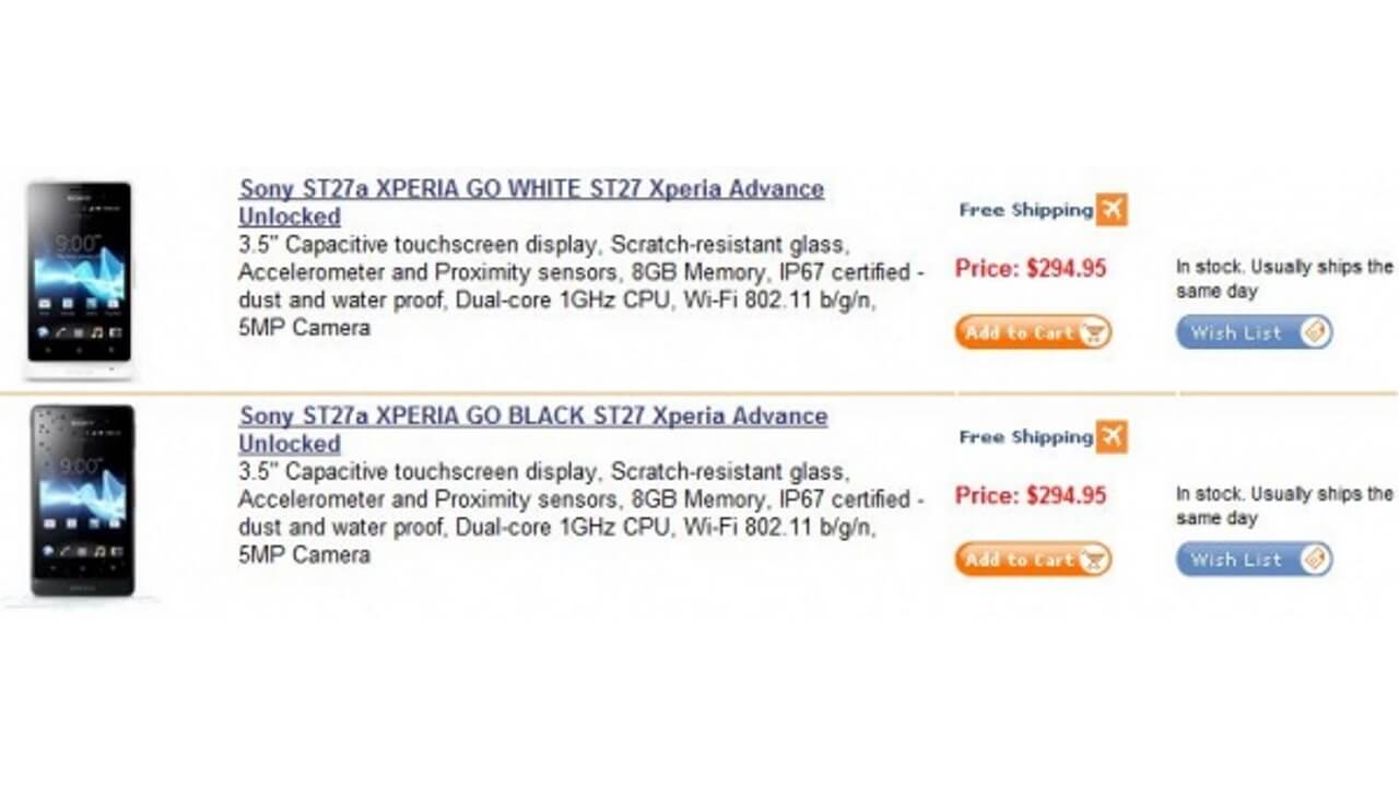 やっと発売「Xperia Advance（ST27a）」