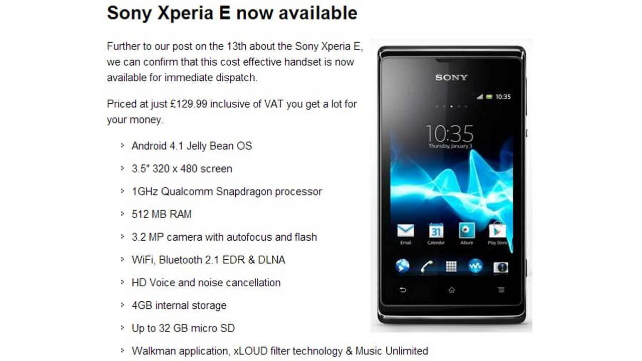 Xperia E