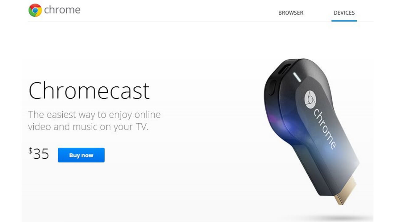 本日発表されたChromecastは米Amazonから購入可能