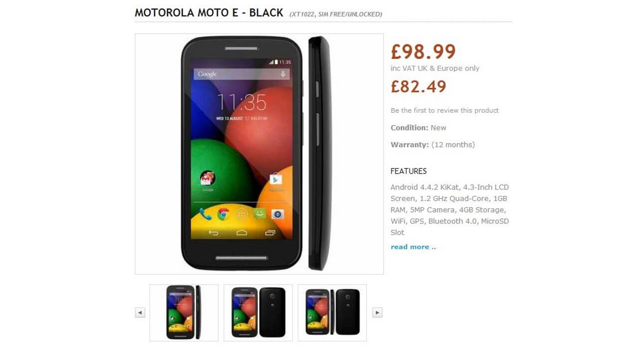 HandtecにMotorola Moto Eが入荷