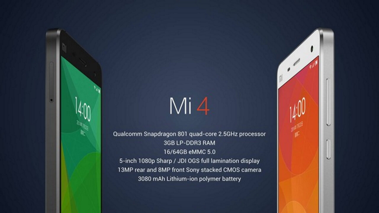 Xiaomi Mi4とMi Bandを正式発表！