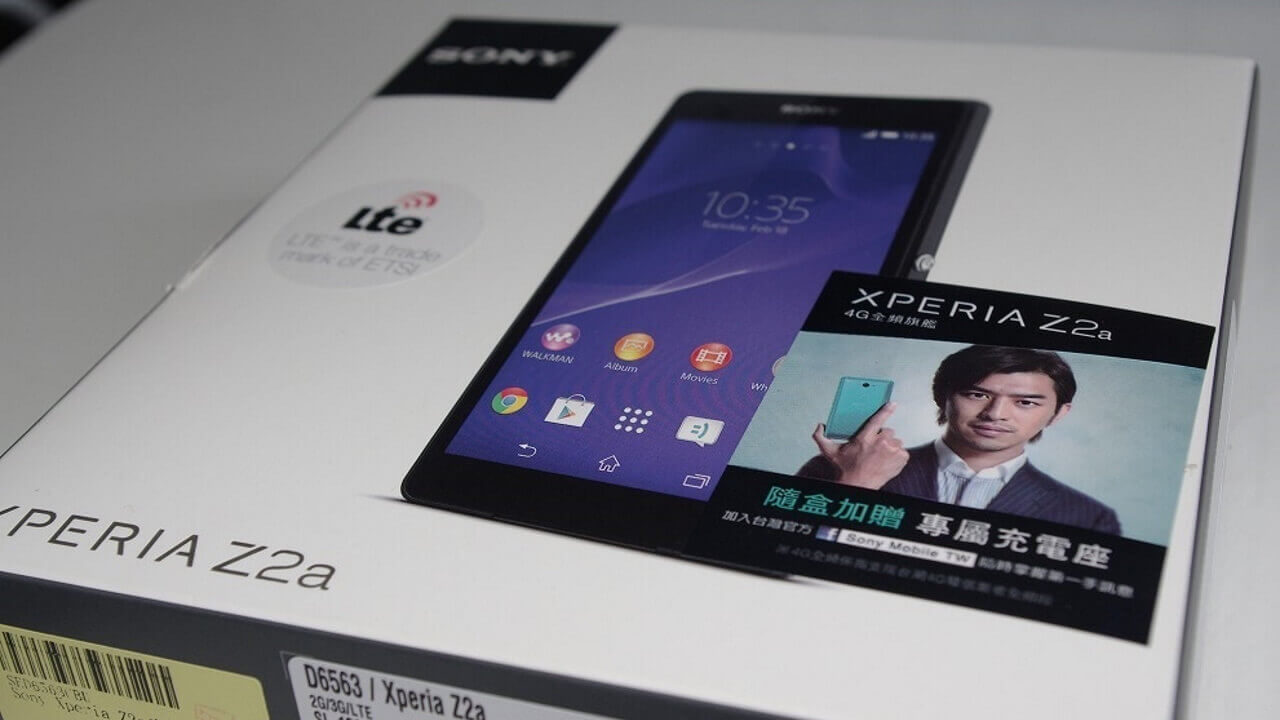 台湾版Xperia Z2a D6563が届きました