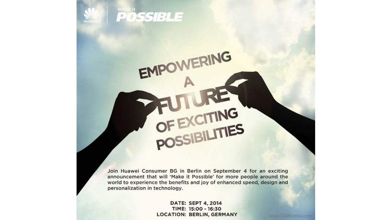 HuaweiのIFA 2014プレスカンファレンスの更なるティザーイメージが流出