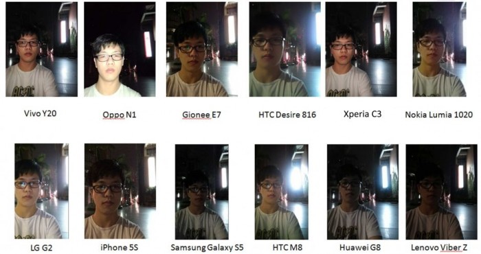 屋外での街灯証明での撮影