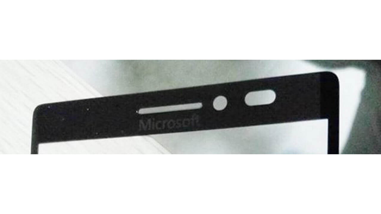 Microsoftロゴが印字されているスマートフォンのディスプレイパネルがリーク
