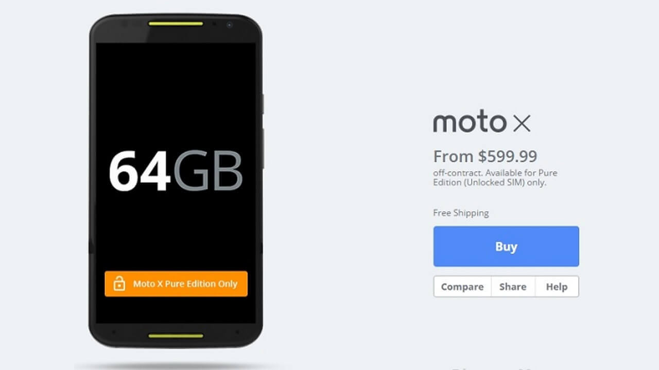 Moto X（2nd Gen.）Pure Edition