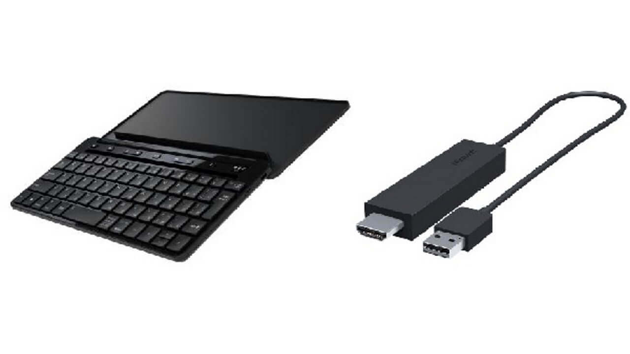 Microsoft、Bluetoothキーボード「Universal Mobile Keyboard」&Miracastドングル「Wireless Display Adapter」発売