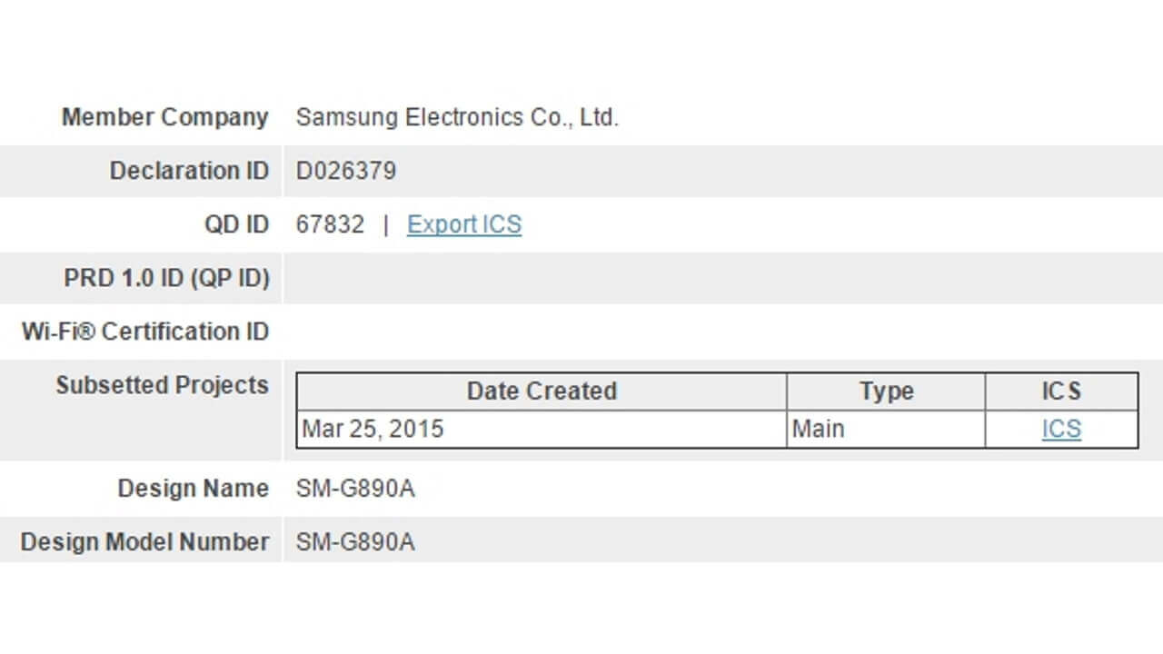 「Galaxy S6 Active」？SM-G890AがBluetooth認証通過