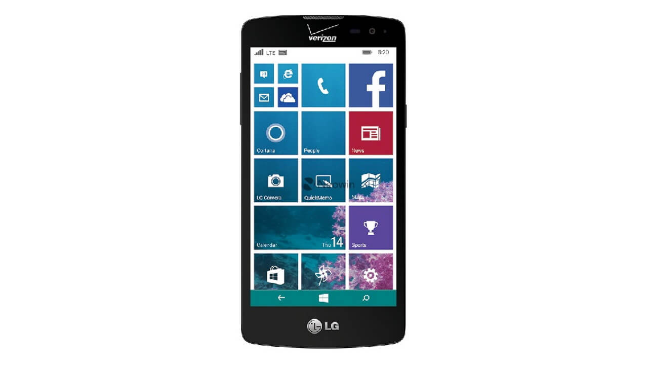 Verizon向け？LG製Windows Phoneのレンダー画像流出
