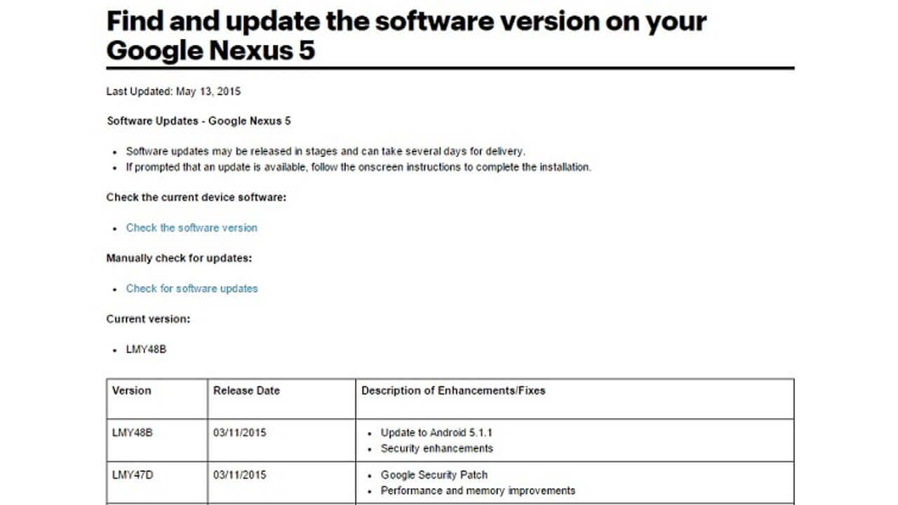 米Sprint、「Nexus 5」Android 5.1.1アップデート数日以内に実施