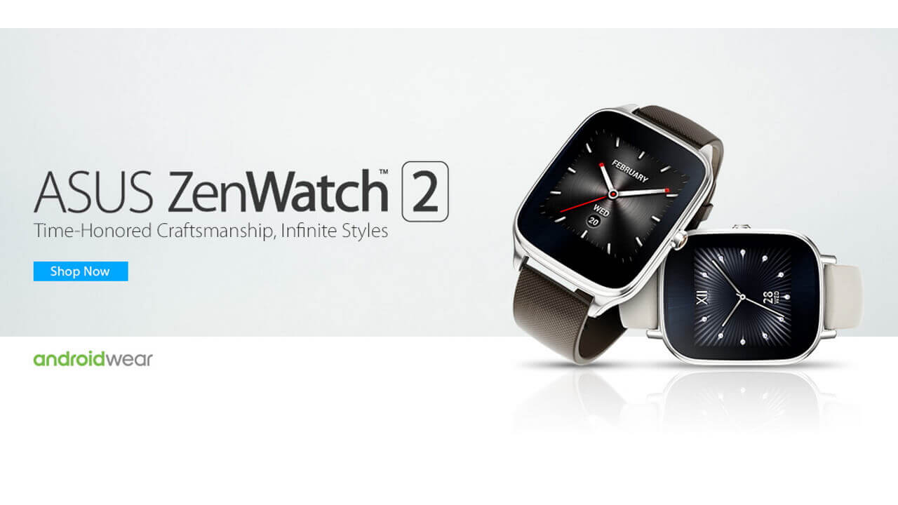 米ASUSのAndroid Wear第二弾「ZenWatch 2」予約開始