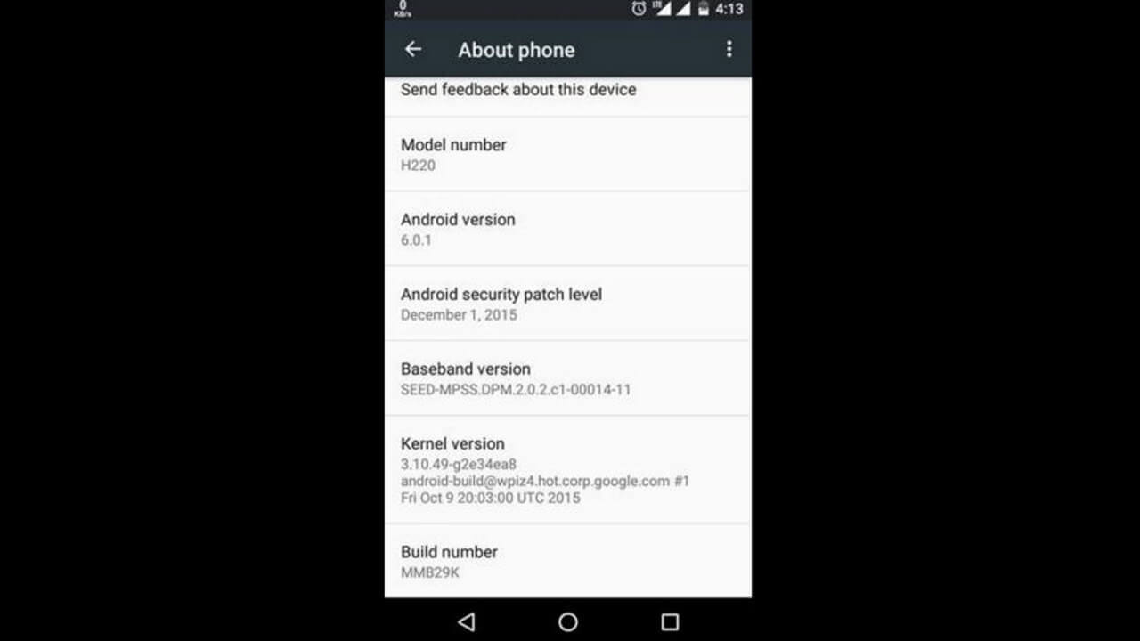 一部のAndrod OneにAndroid 6.0.1が配信されている模様