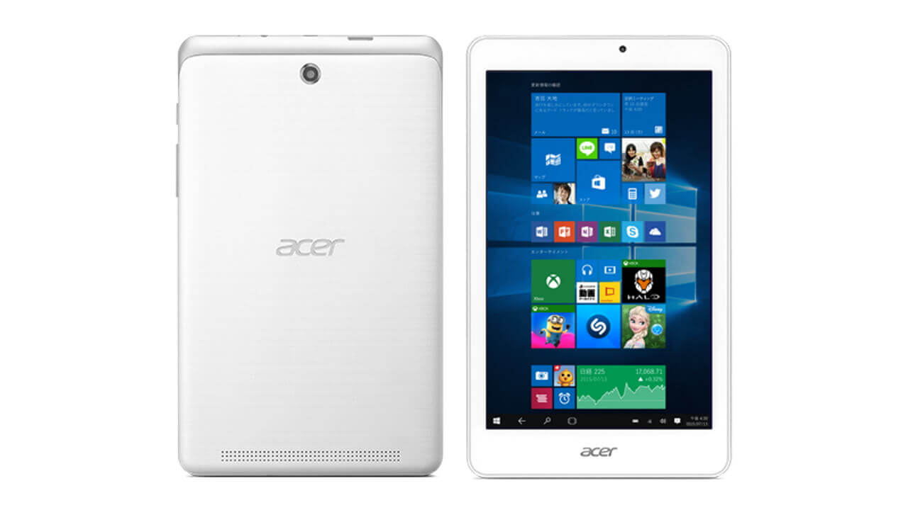 日本エイサー、Windows 10搭載「Iconia Tab 8 W」11月20日発売