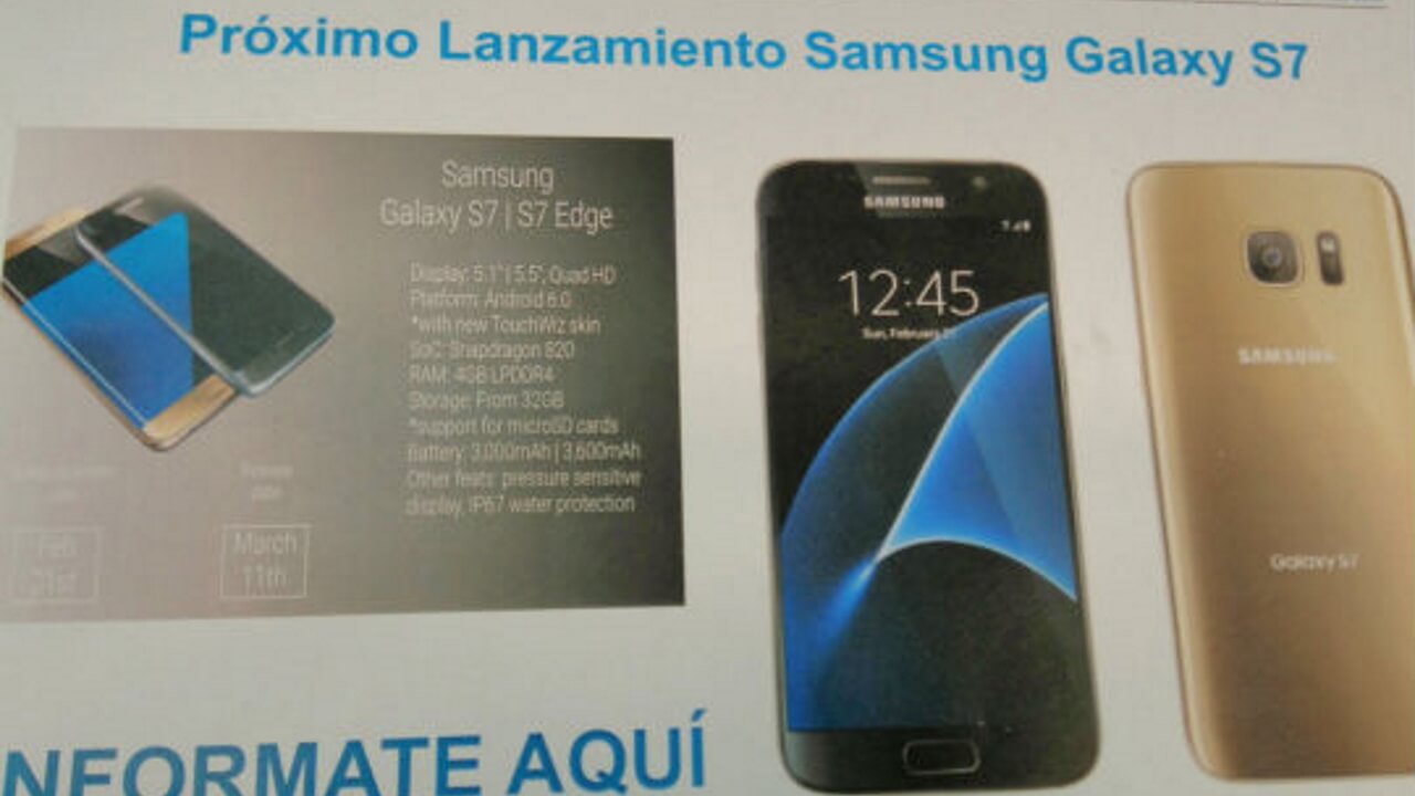 「Galaxy S7/S7 edge」パンフレット画像流出