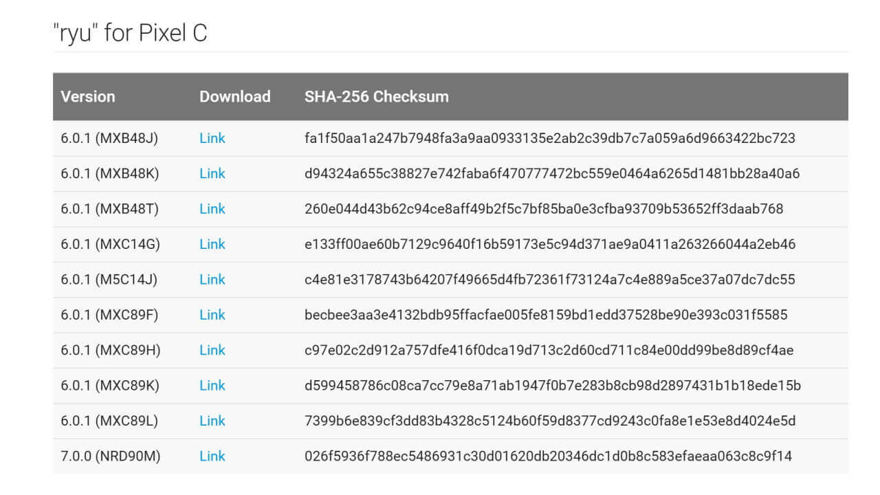 「Pixel C」「Nexus Player/9（Wi-Fi）」Android 7.0.0ファクトリーイメージ公開