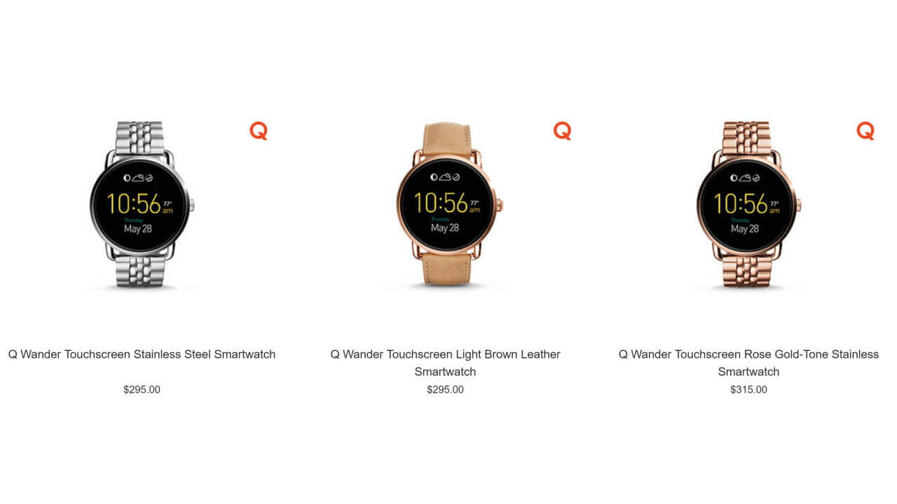 新型Android Wear「Fossil Q Marshal/Q Wander」予約開始