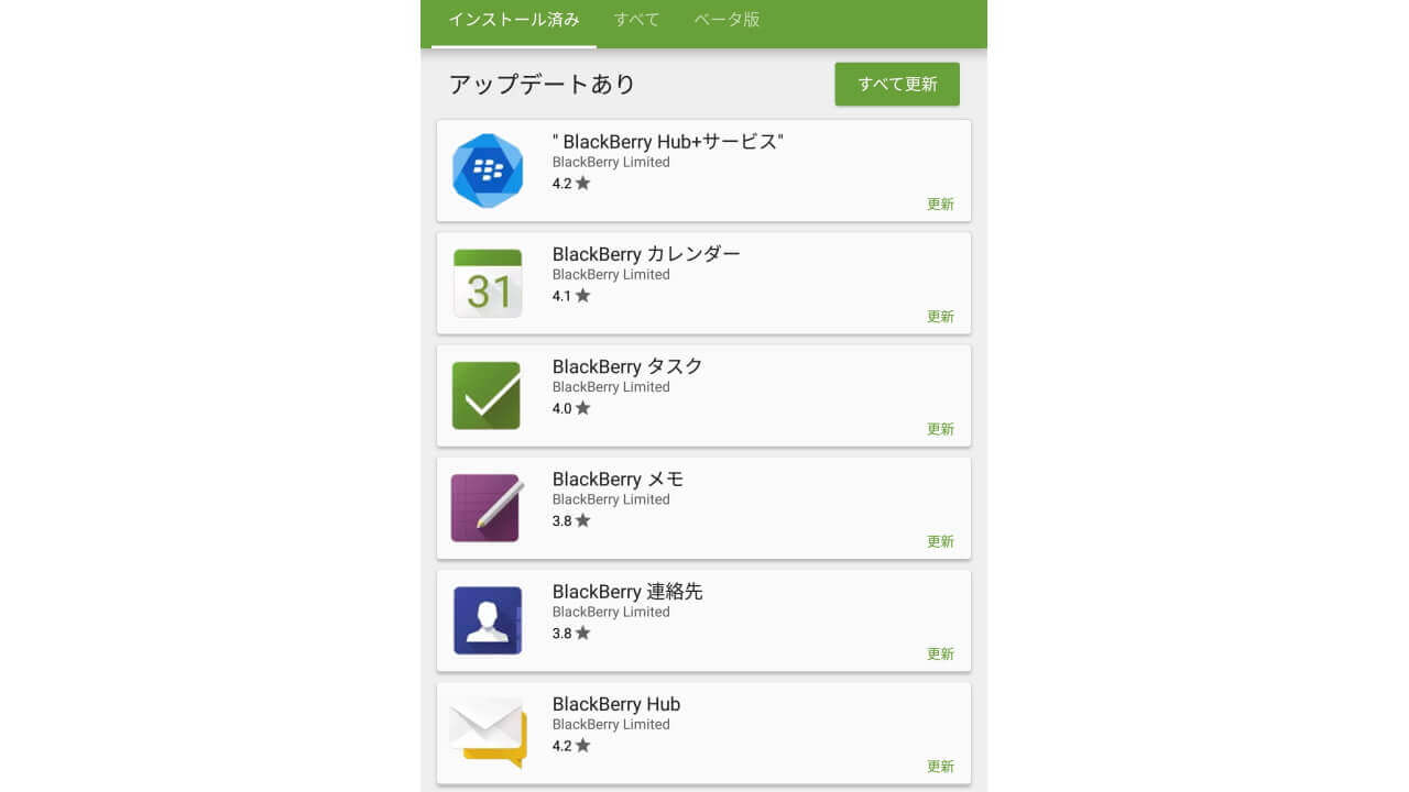 「BlackBerry Hub+ サービス」などアプリ6つが一斉アップデート