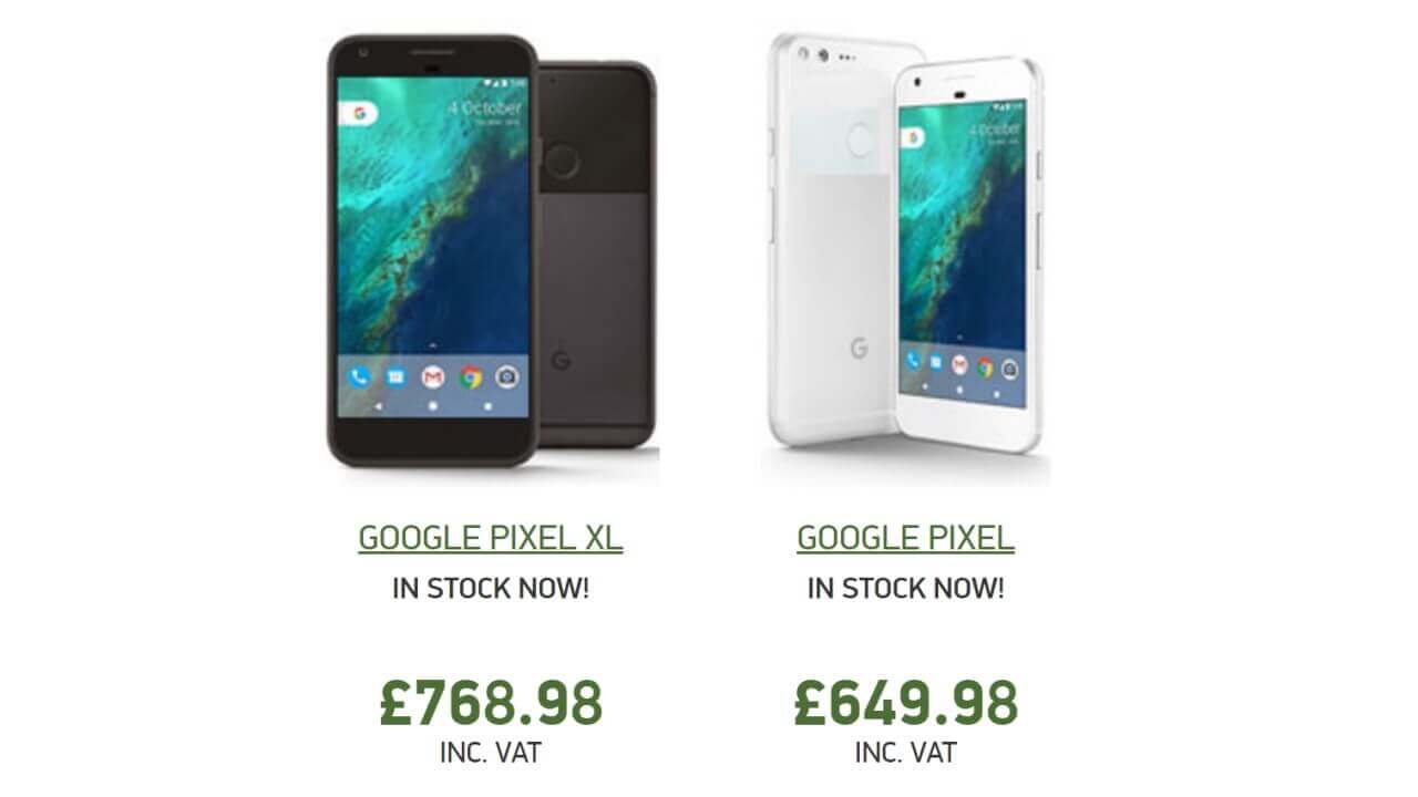 英Unlocked Mobilesに「Pixel/Pixel XL」32GBモデル再入荷