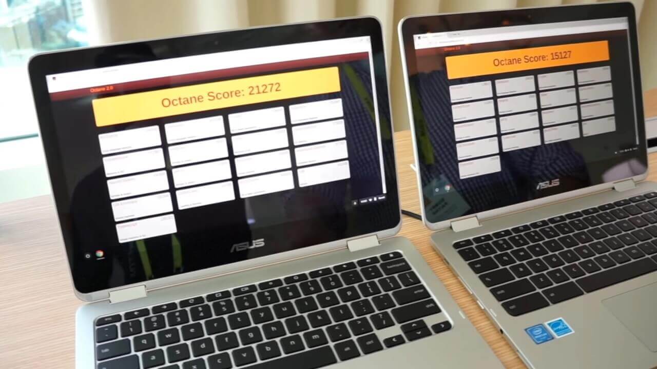 「Chromebook Flip C302CA」Core m3 6Y30/Pentium 4405Yベンチマーク結果判明