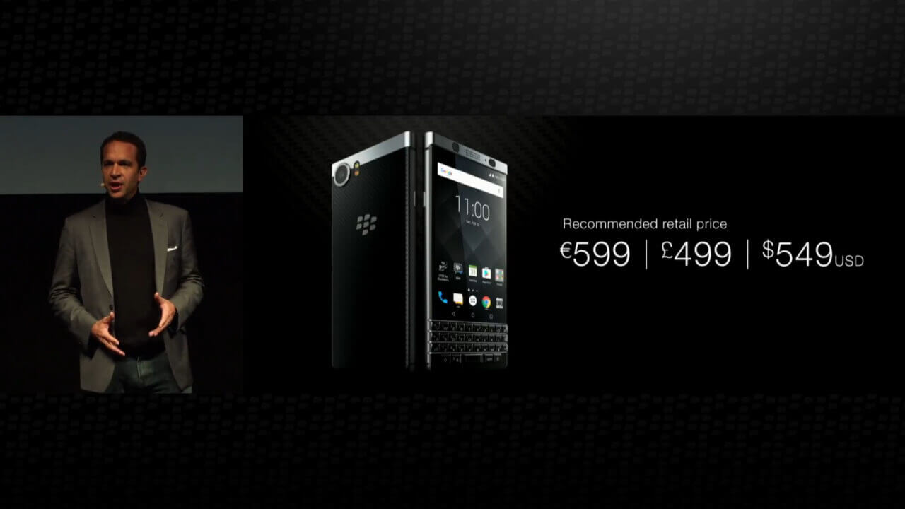 QWERTYキーボード搭載「BlackBerry KEYone」発表【MWC 2017】
