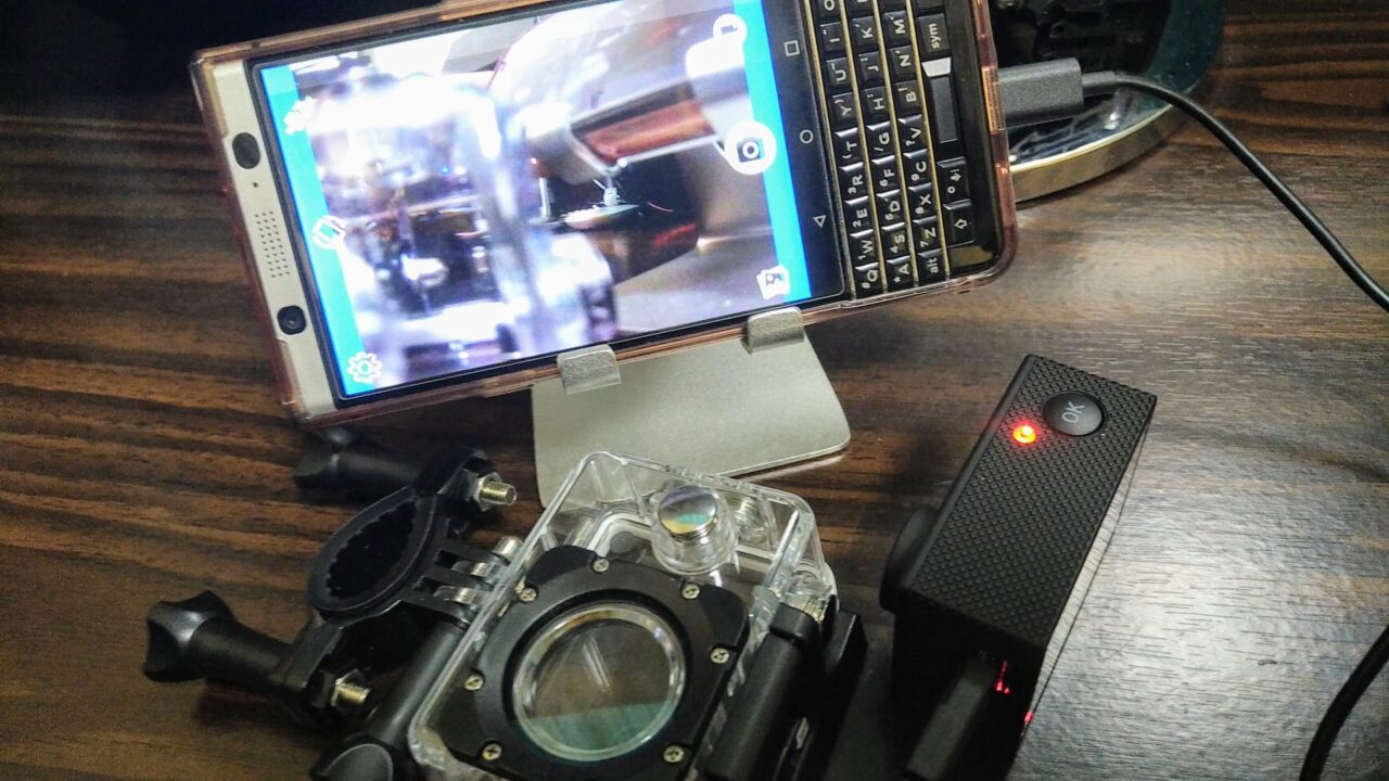 「アクティブギア フルHDカメラ」USBカメラとしてKEYoneに接続して利用