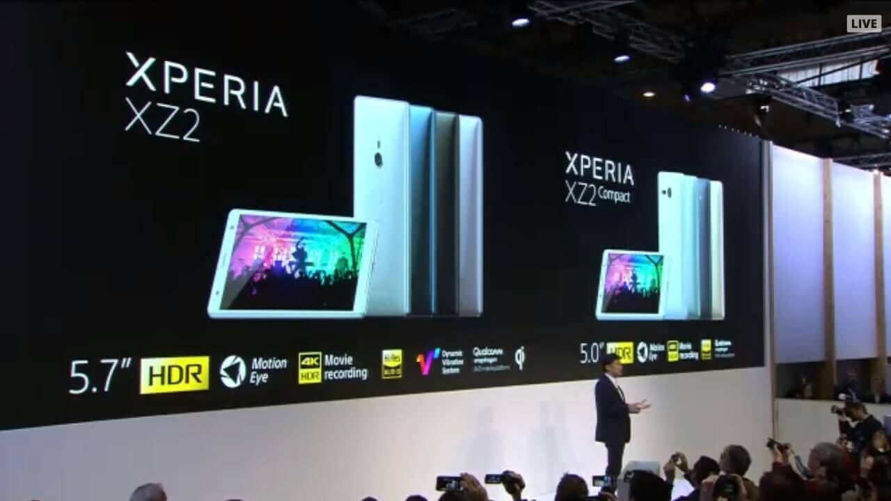 Sony Mobile、Snapdragon 845搭載「Xperia XZ2/XZ2 Compact」発表【MWC 2018】