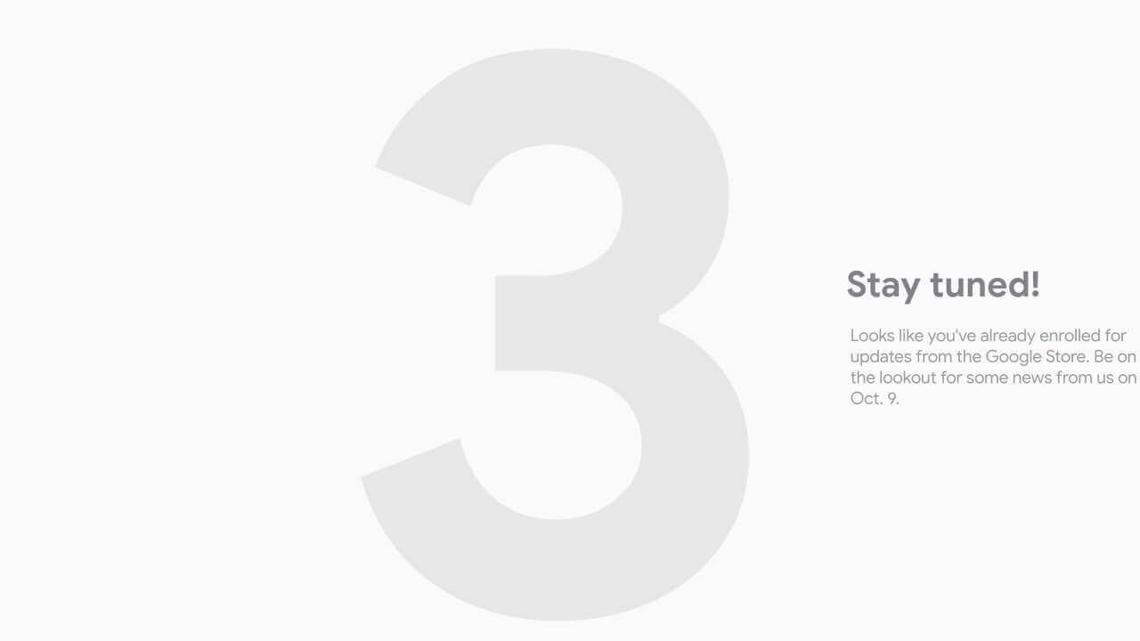 3！米Googleストアが10月9日に向けたティザーを公開