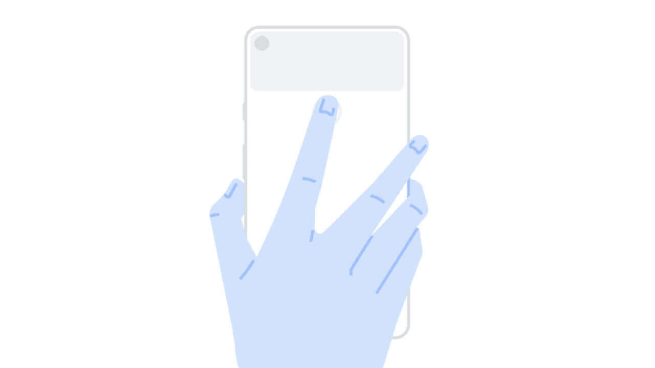 「Pixel 3」指紋センサースワイプ通知表示設定