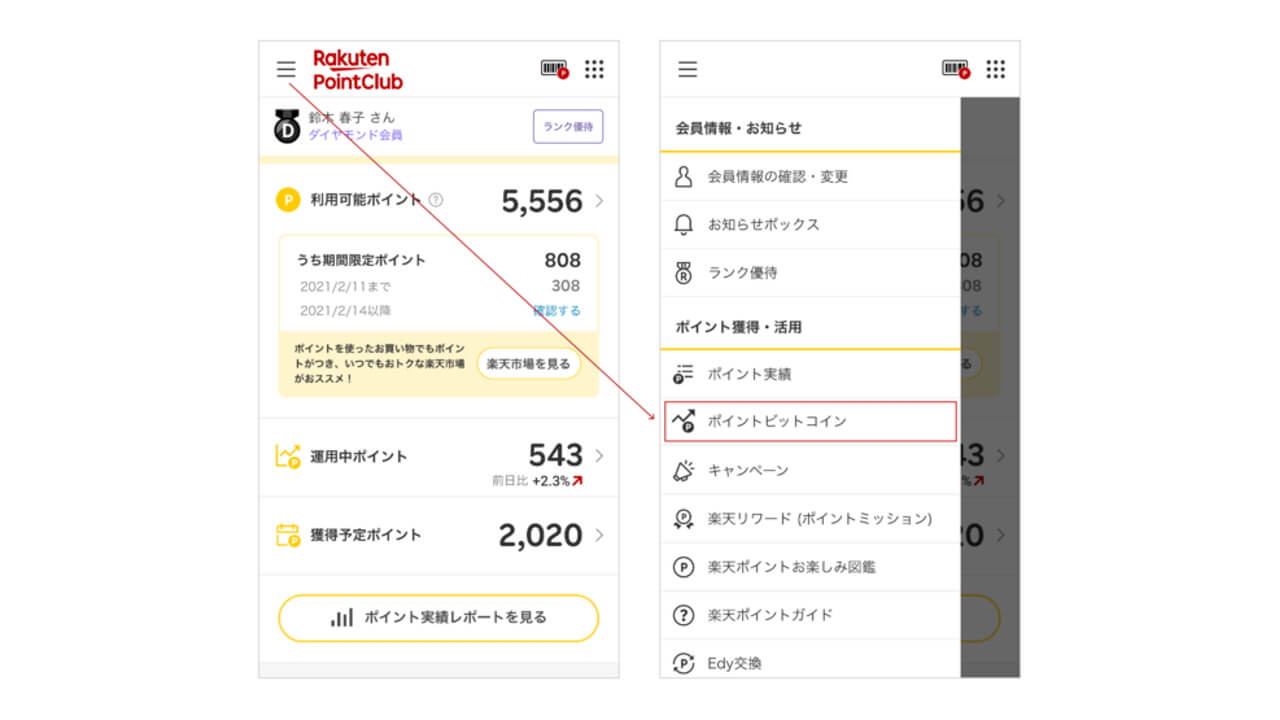 Rakuten pointclub
