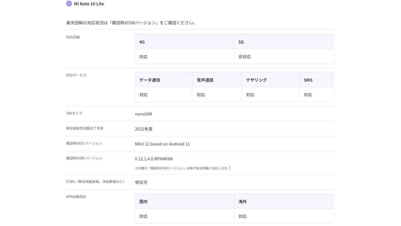 Xiaomi Mi note 10 Lite