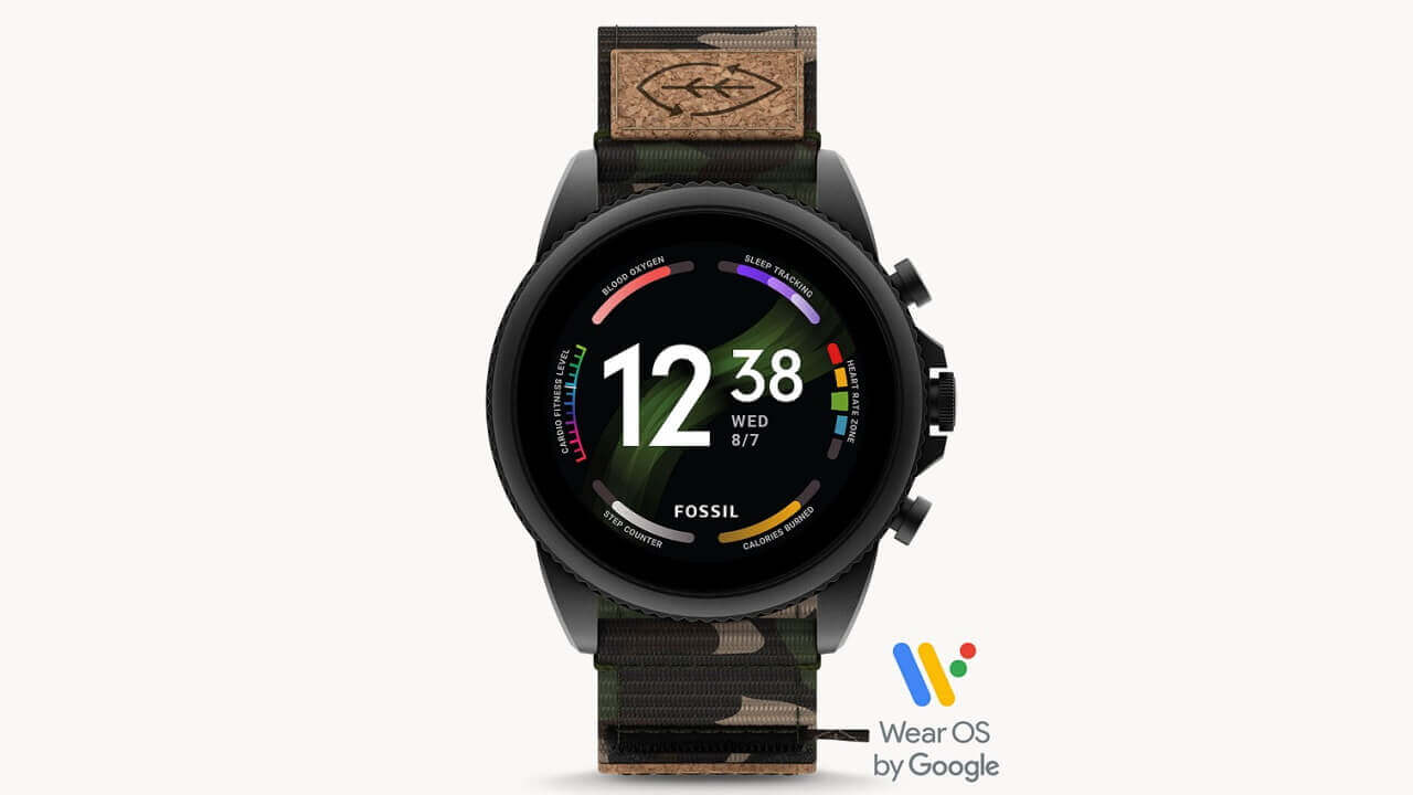 Fossil Gen 6-Green Camo Grosgrain FTW4063