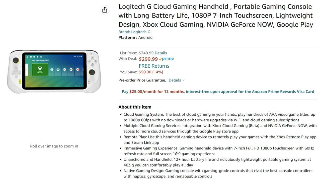 Logitech G Cloud Gaming Handheld
