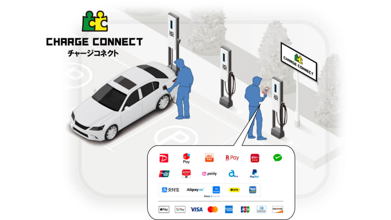 Google Pay決済など対応EV充電サービス「CHARGE CONNECT」登場