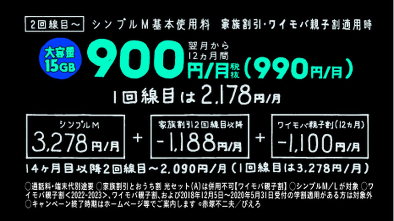 ワイモバイル「ワイモバ親子割」受付終了へ