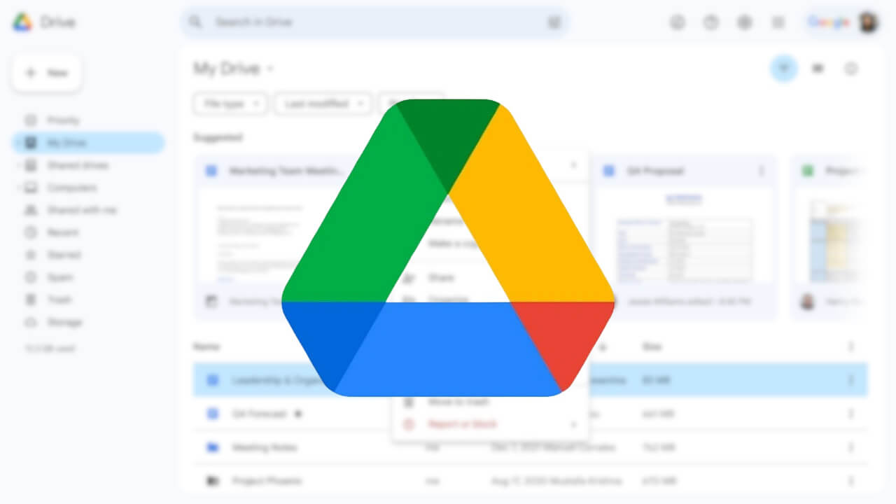 「Google ドライブ」右クリックメニュー刷新