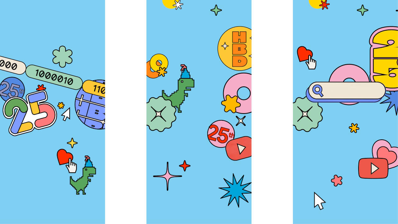 25th Birthday Googlefetti - Blueberry Bliss