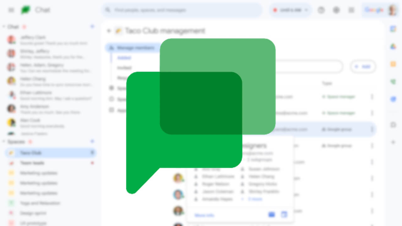エンドユーザーも！「Google Chat」Google グループ追加対応【Google Workspace】