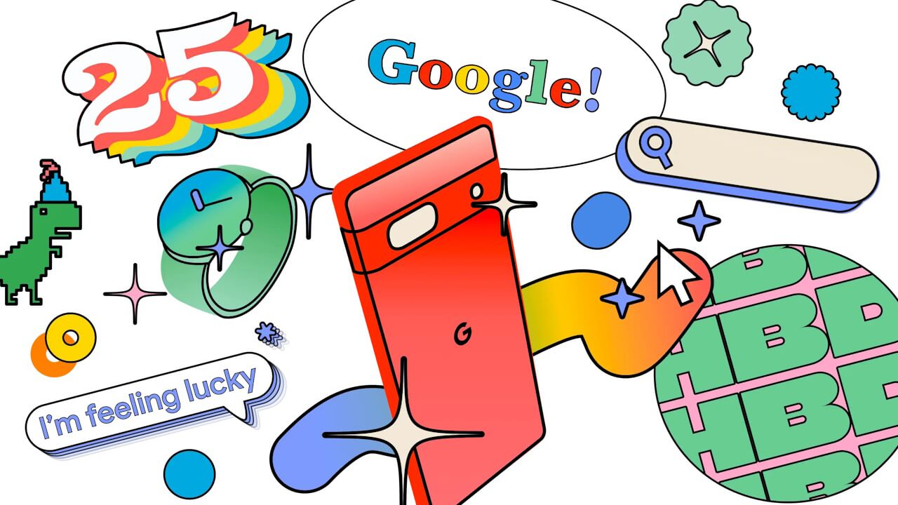 米「Google創立25周年」Pixelオリジナル壁紙配布