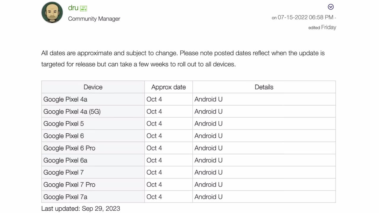 Google Pixel Android 14