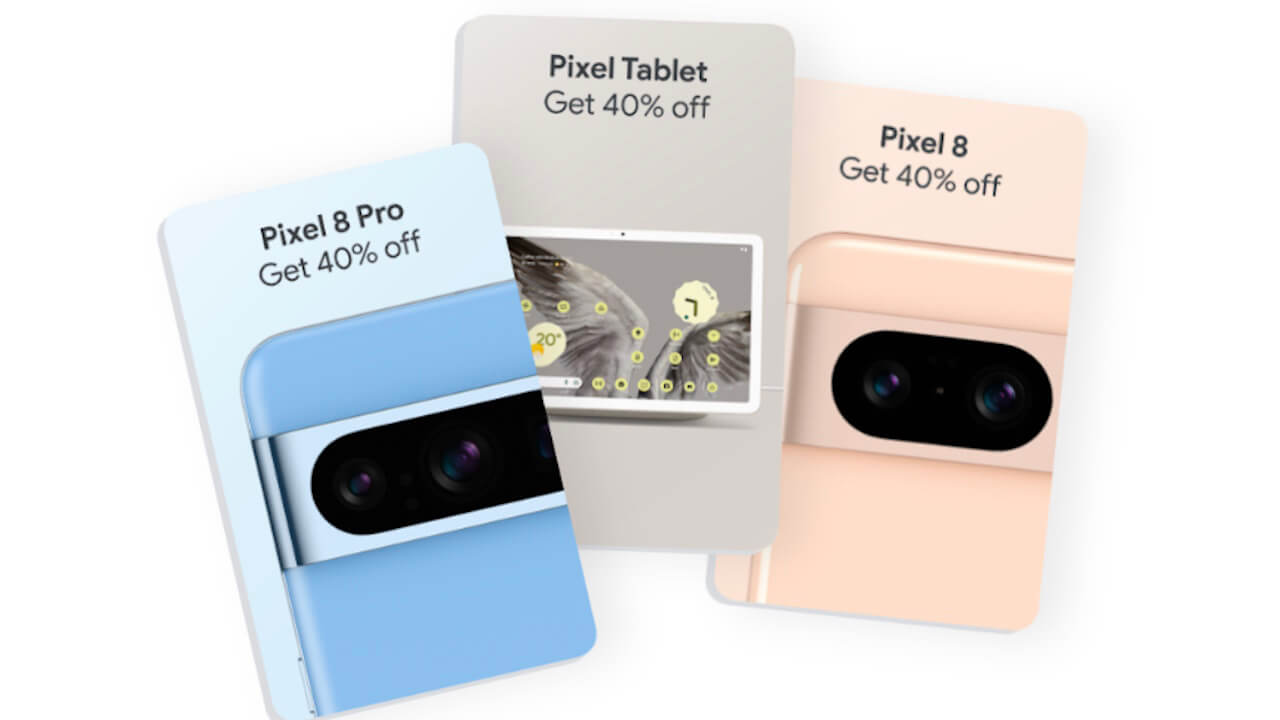 米Googleストア、Google Play Points限定「Pixel 8/8 Pro/Tablet」40%引き