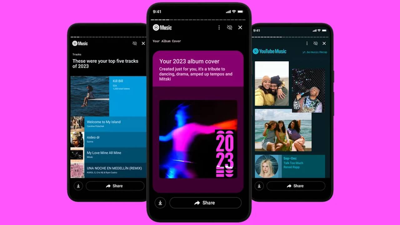 「YouTube Music」2023年個人統計情報提供